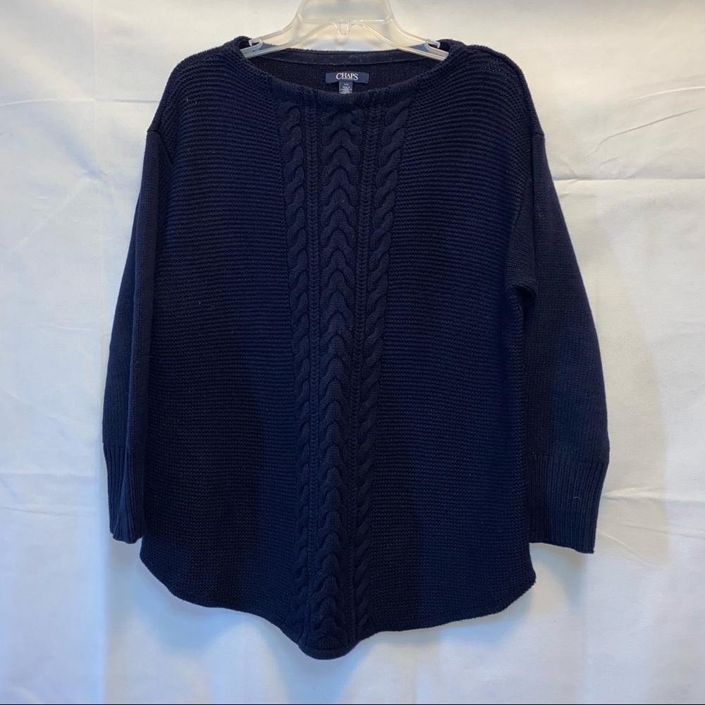 Chaps Cable Knit Boat Neck Sweater